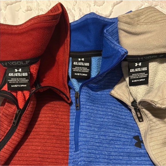 Under Armour Men's Zip-Up Sweater - Crimson, Cobalt, Khaki - Picture 5 of 5
